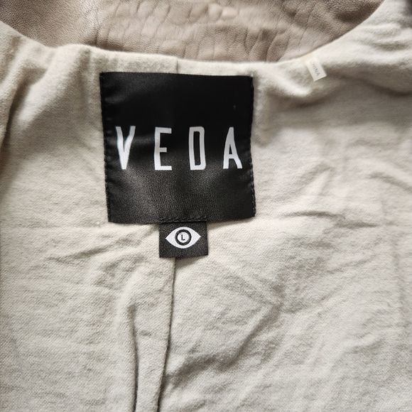 Veda Distressed Leather Moto Jack Size Large - Picture 11 of 12